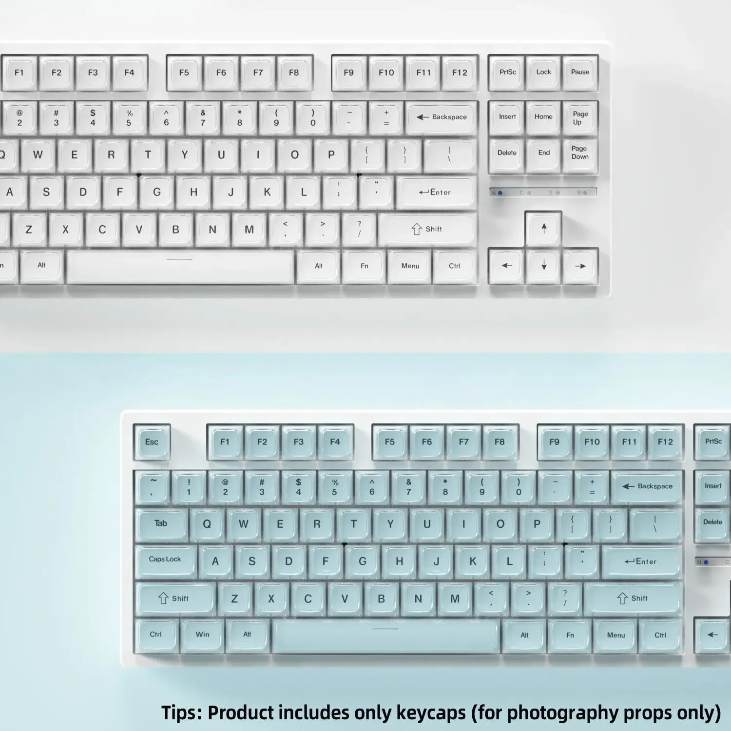 Kristallklare Weiße Tastenkappen 60% Hangul Koreanisch Englisch Russisch Rosa Blaue Tastenkappen für 61 64 68 75 87 98 Mechanische Tastaturen – Detail 10