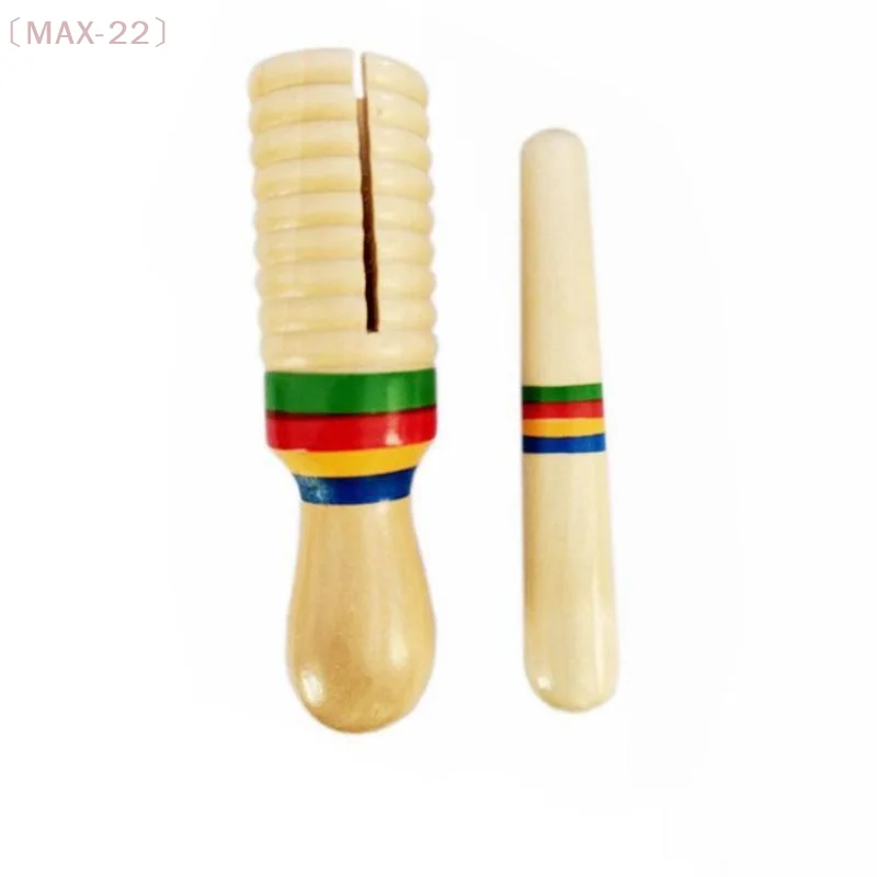 Musical Instruments Wooden Small Single-threaded Ring Percussion Cylinder Croak Frog Kid Educational Parts