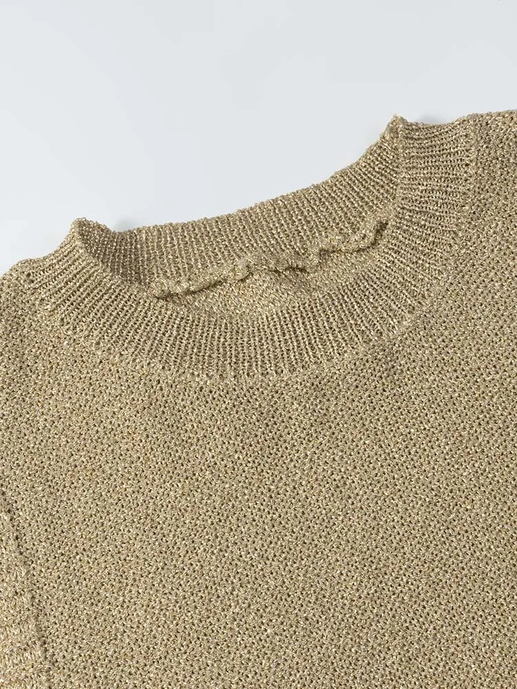 Women's round neck sleeveless tassel design camisole knit vest | Fashionable and versatile women's top, Casual Elegant