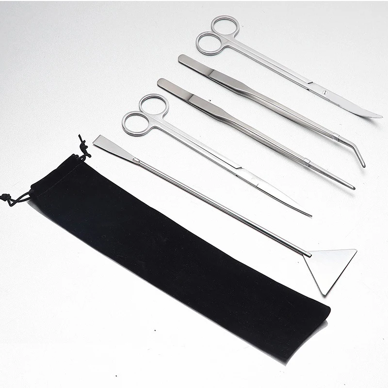 Aquarium Schere Pinzette Werkzeuge Set Aquarium Wasserpflanzen Welle Schere Gras Edelstahl Reinigung Werkzeuge Aquarium Zubehör
