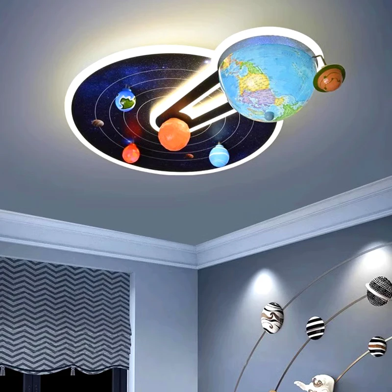 Nordic home decoration salon kids bedroom decor spaceman smart led lamp lights for room dimmable Ceiling light indoor lighting