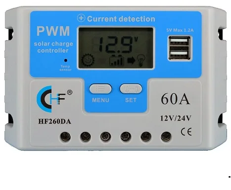 

HF260D 100% Real Factory Pri Solar Charge PWM 60A 12V/24V Auto Solar Controller