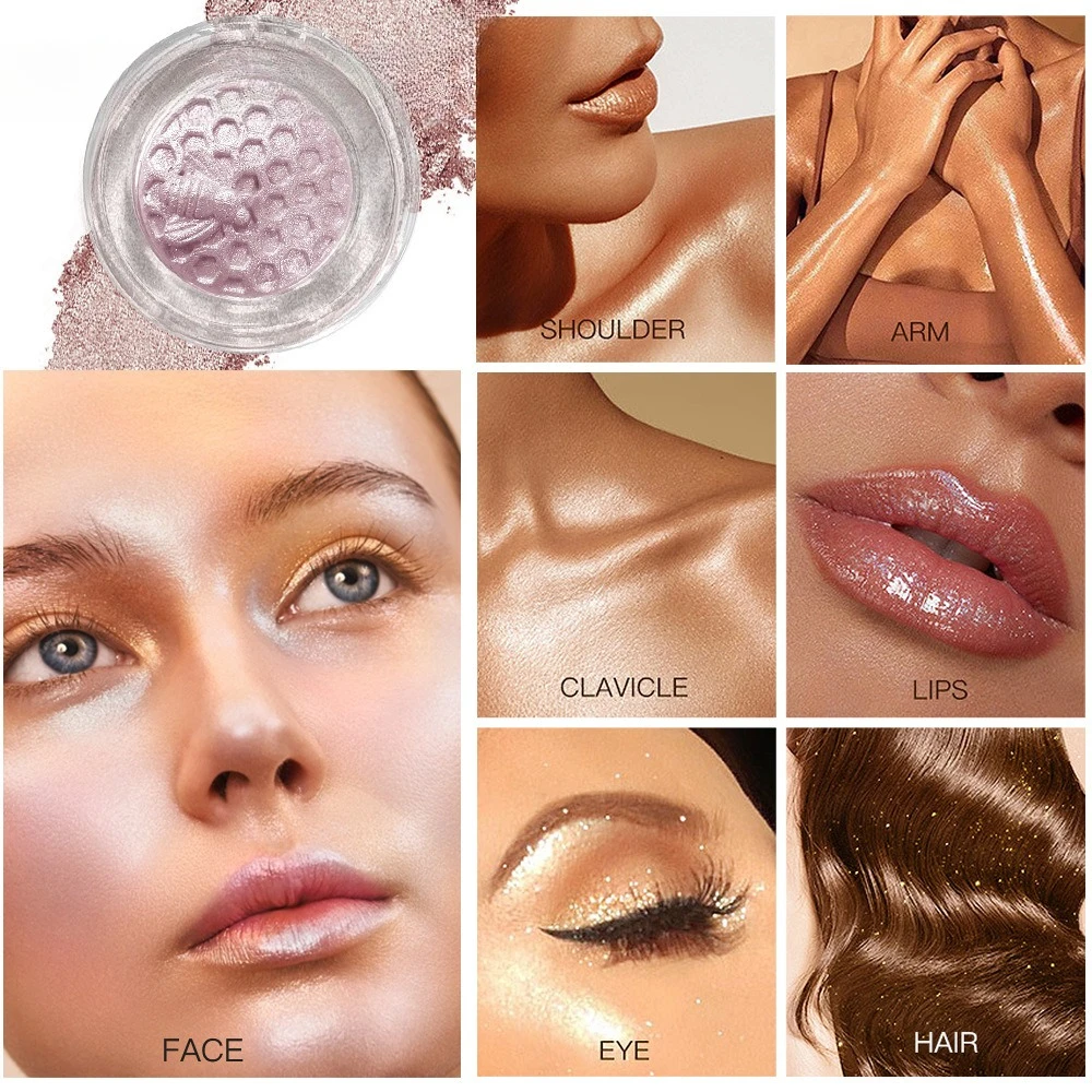 ثلاثية الأبعاد منحوتة النحل تمييز لوحة الوجه الجسم لامع مسحوق تركيبة مقاومة للماء لتحديد الأنف عيون الخدين مهرجان ماكياج #1