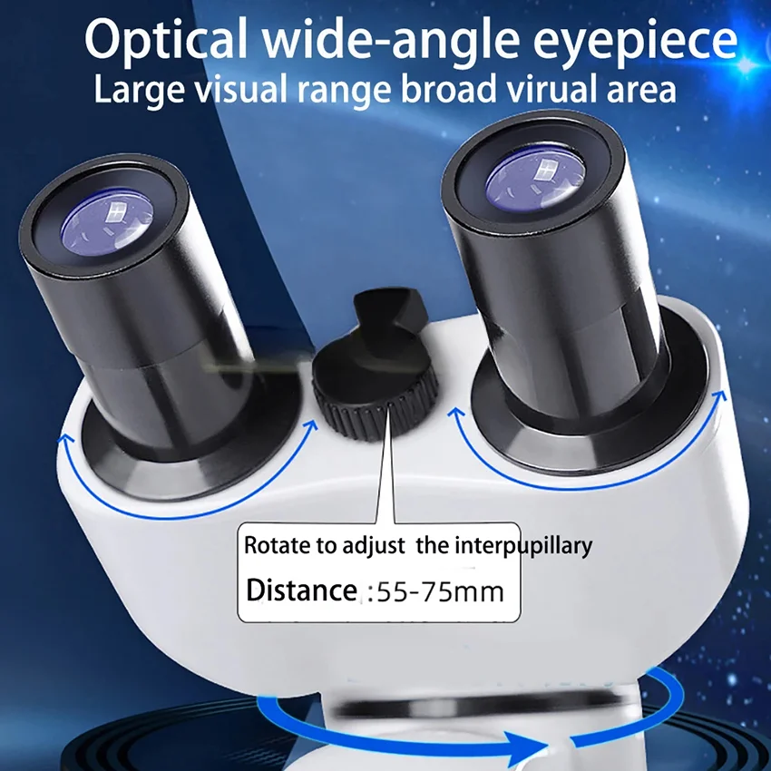 Zoom 30000X Biological HD Microscope Digital laboratory Compound Microscope with Wide-Field 10X and 50X Eyepieces for Lab