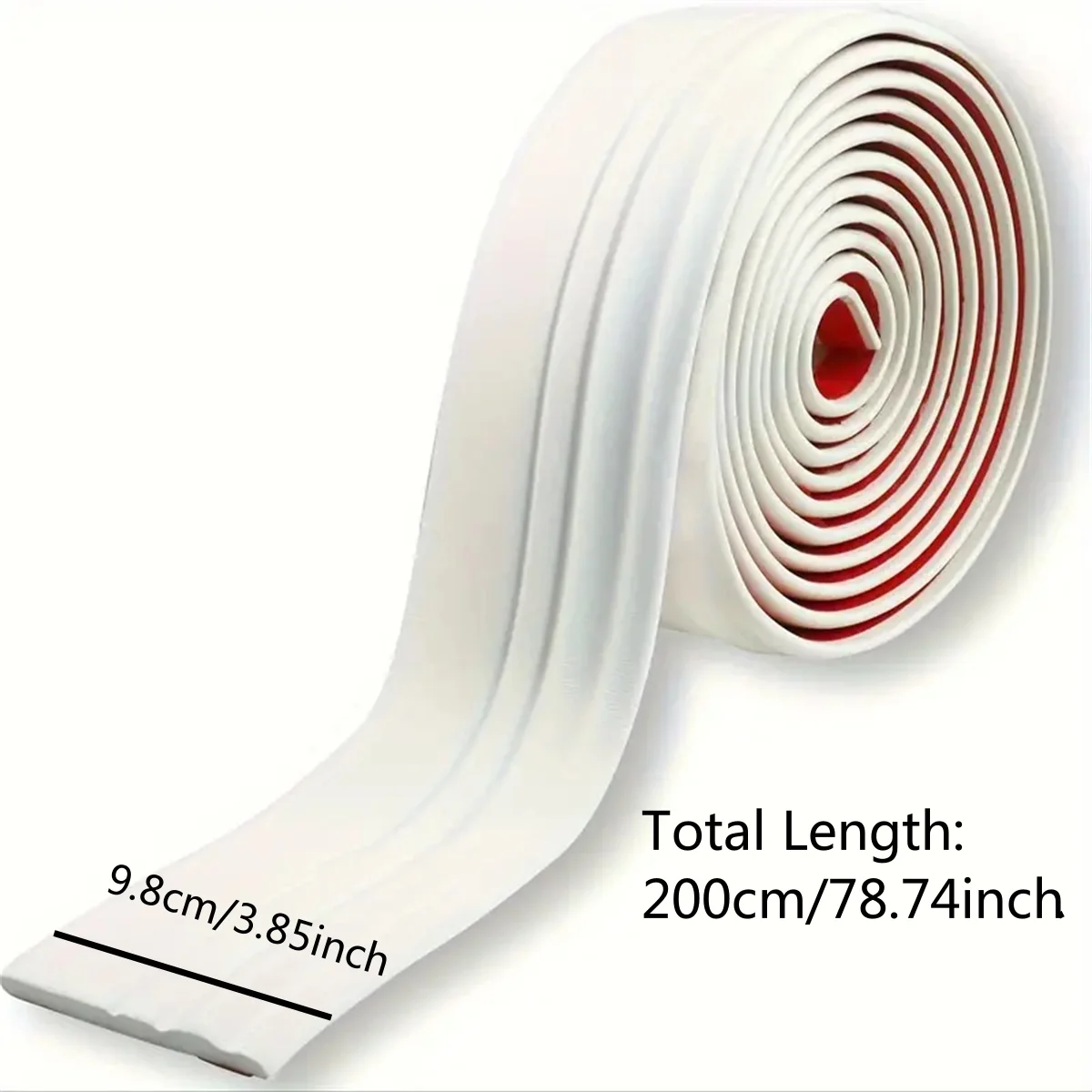 1Pc 2M Self-adhesive Foam Baseboard Wall Stickers Waistline TV Background Floor Corner Skirting Board Stickers Wall Decoration