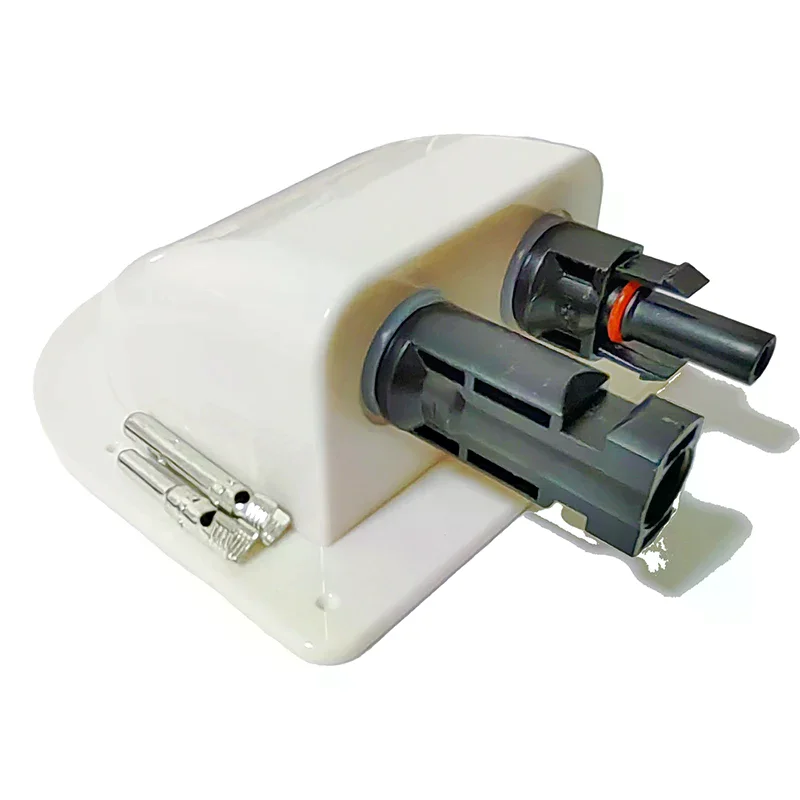 Solar Panel Double Hole Wire Cable Entry Gland Sealing Box Curved Cable Connector Waterproof For RV Caravan Easy Installation