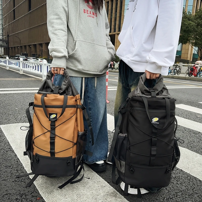 Zaino da viaggio all'aperto di grande capacità per uomo donna borsa da scuola per studenti zaini da trekking da campeggio borse multifunzionali Oxford