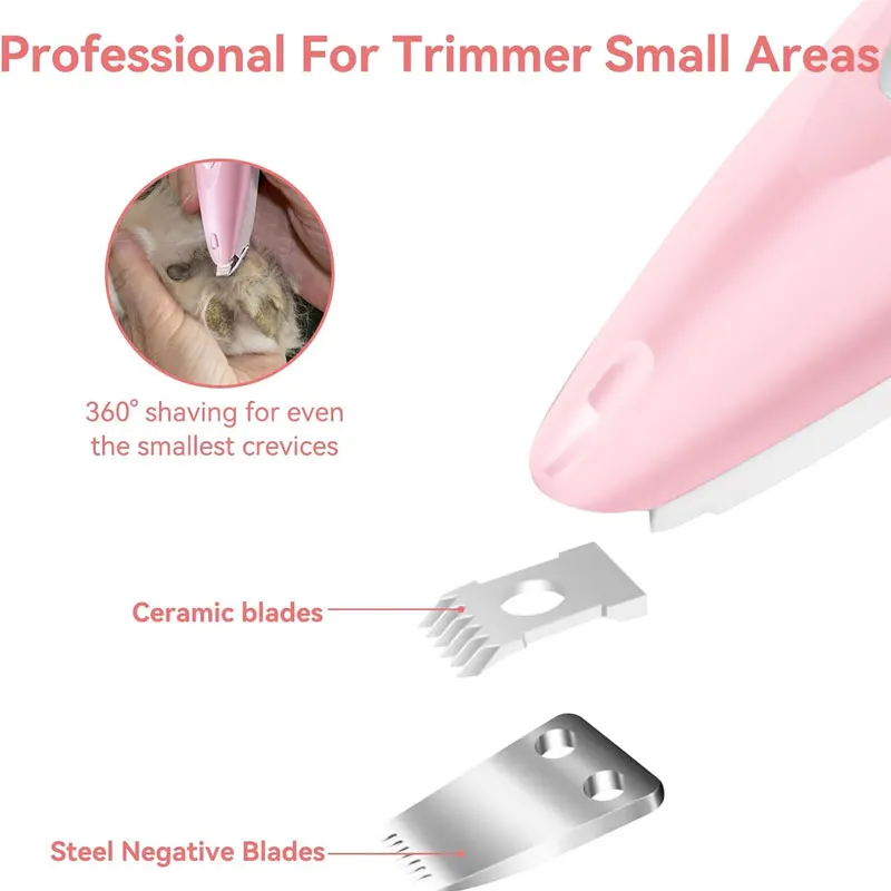 Dog Hair Trimmer Professional LED Pet Foot Hair Trimmer Dog Grooming Clippers for Dogs Haircut Hair Cutting Electric Shaver