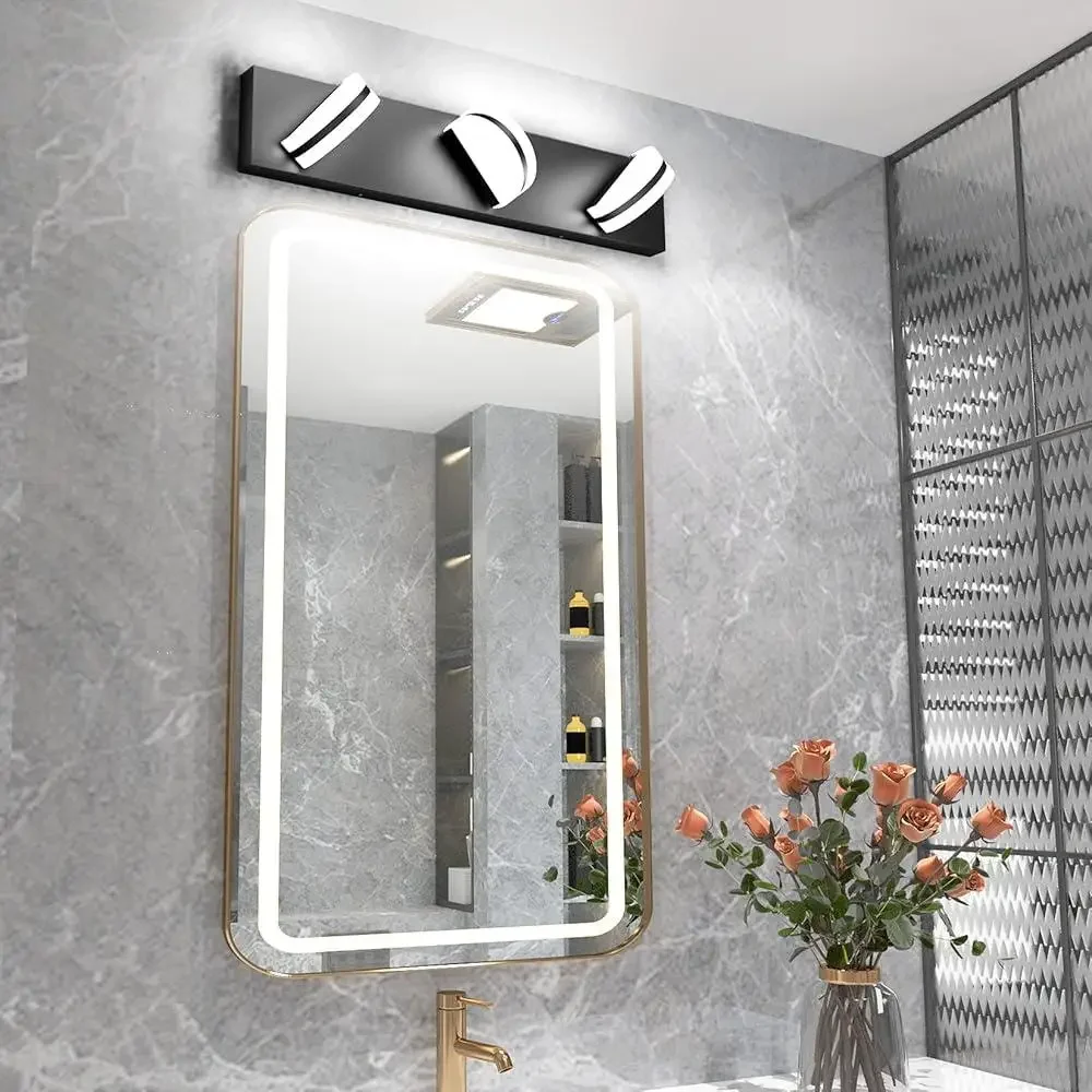 LED الغرور الخفيفة 3 أضواء الحديثة للتدوير الاكريليك الجدار تركيبات إضاءة الحمام الأجهزة تصميم سطوع كفاءة في استخدام الطاقة