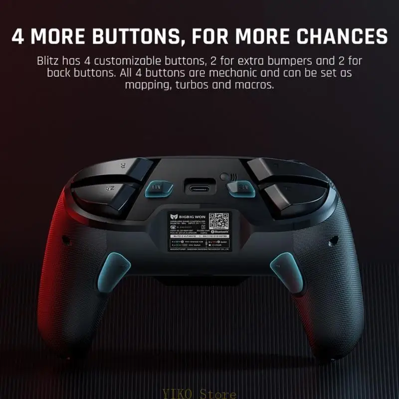 

K32C Gamepad with 16 Mechanical Button 4 Remappable Button One-Button Wake Up