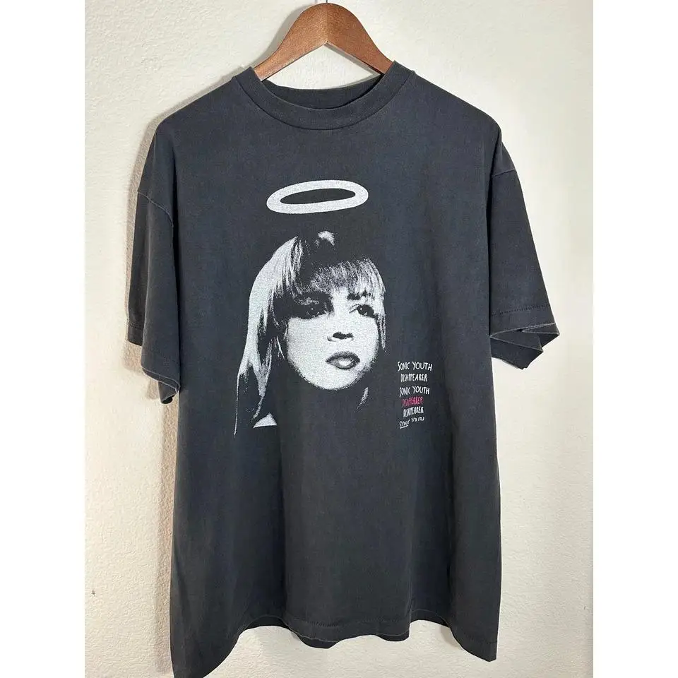 Camiseta vintage de 1991 de la marca Disappearer, reedición Tultex de Sonic Youth, unisex, holgada y transpirable, de algodón, para verano.