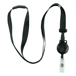 Retractable Lanyard with Badge Reel Neck Strap for ID Card Cellphone Hanging Key Employee's Staff Work Card Rope Strap Fold 46cm