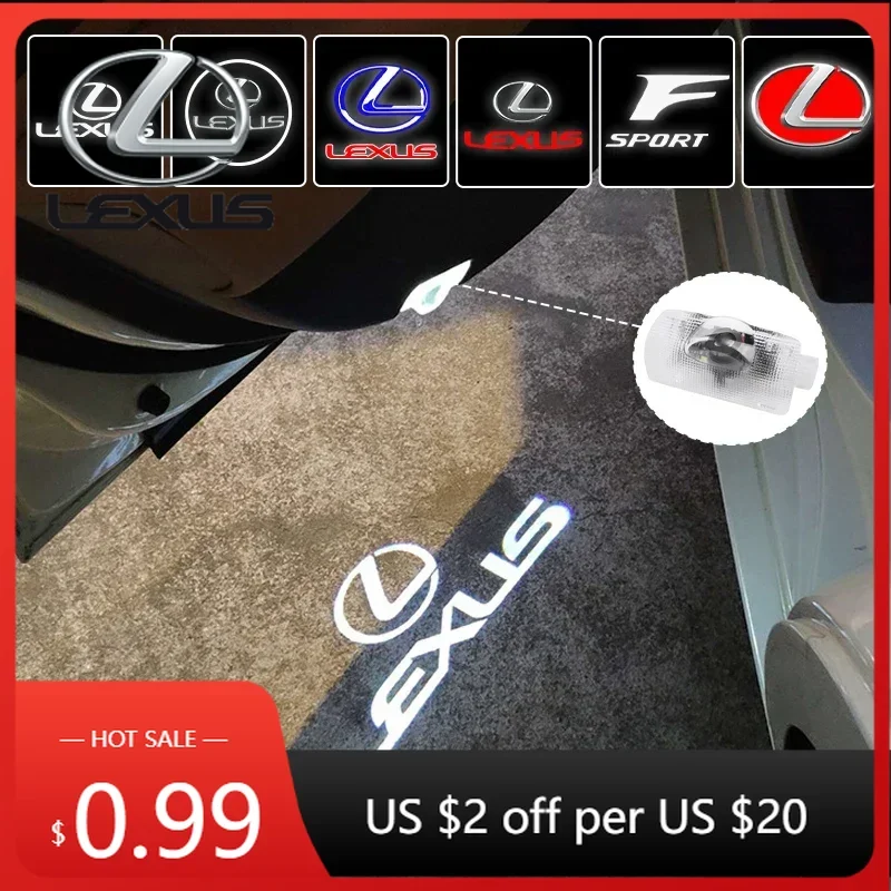 

Interior Stickers 2PCS LED Car Door Projector Welcome Lamp Ghost Shadow Light Accessorie For Lexus GS IS LS500h ES260 ES300h RX3