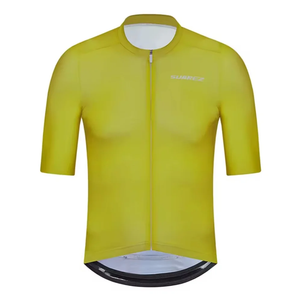 الصيف ركوب الدراجات الرجال الأصفر قصيرة الأكمام قمصان Ropa Ciclismo Maillot هومبر دراجة جبلية تيشيرتات ملابس رياضية قمم تنفس