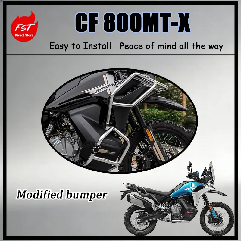 

FOR Premium Stainless Steel Engine Guard Upper & Lower Bumper Protection Frame Accessory for 800MTX Motorcycle