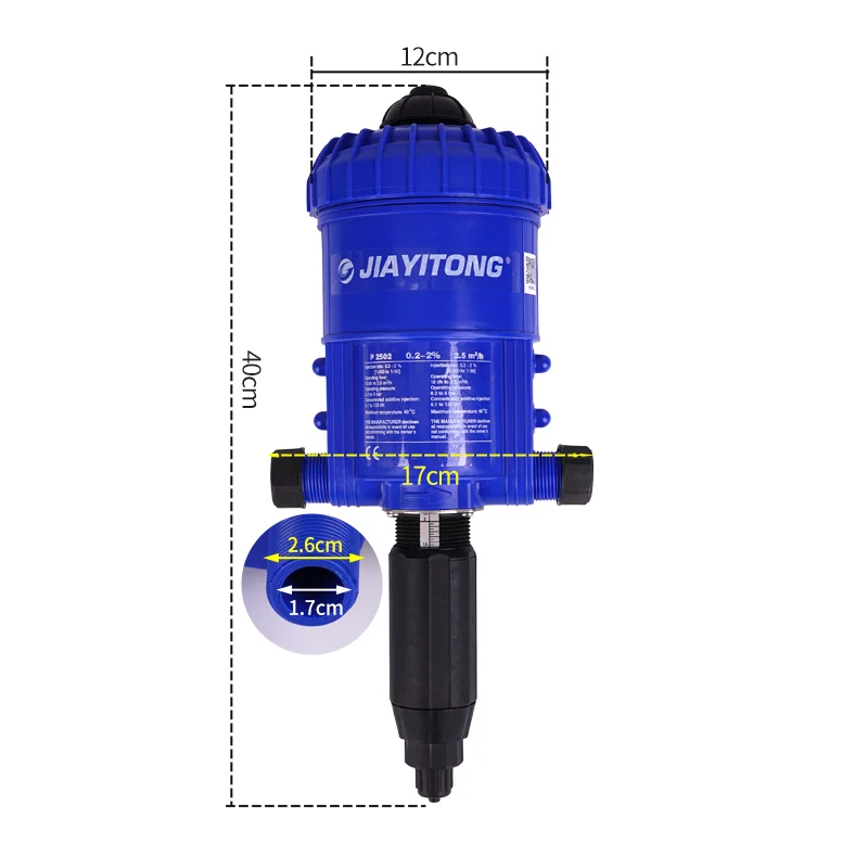 0.2-2% 3-10% Jiayitong Proportional Pump Dispenser Breeding Pig Chicken Farm, Car Wash Dilution Ratio Greenhouse Irrigation