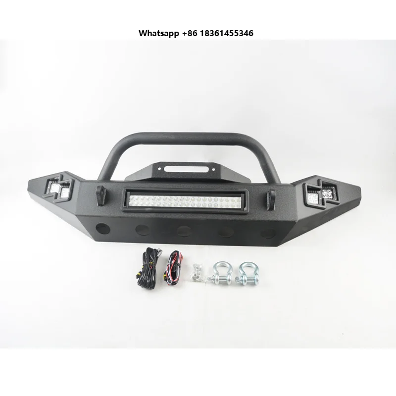 

For Wrangler JK 07+ Steel Front Stubby Bumper Guard Bull Bar 4x4 Accessory Maiker Offroad Pare-chocs De Voiture