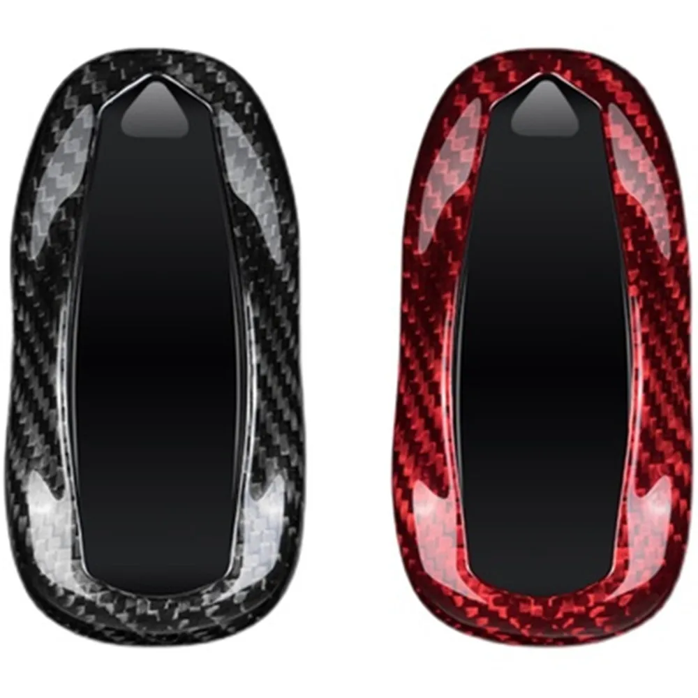 

Car Remote Key Full Cover Case Shell for Tesla Model 3 Model Y ModelS Carbon Fiber Smart Bag Holder Protector Accessories
