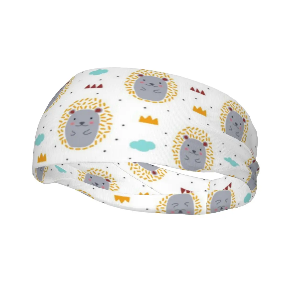 Hedgehog Baby Abstract Cartoon Elastic Hair Band Yoga Headband Makeup Hair Hoop Headwrap