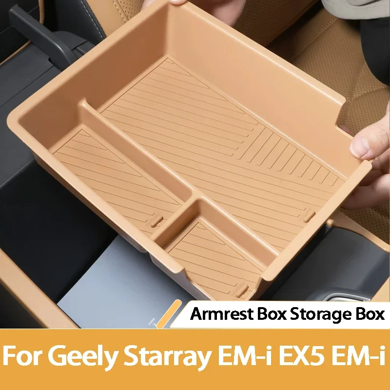 For Geely Starray EMi EX5 EMi 2025 2026 Armrest Storage Box Car Organizer Tray Interior Accessory For Geely Starray EMi EX5