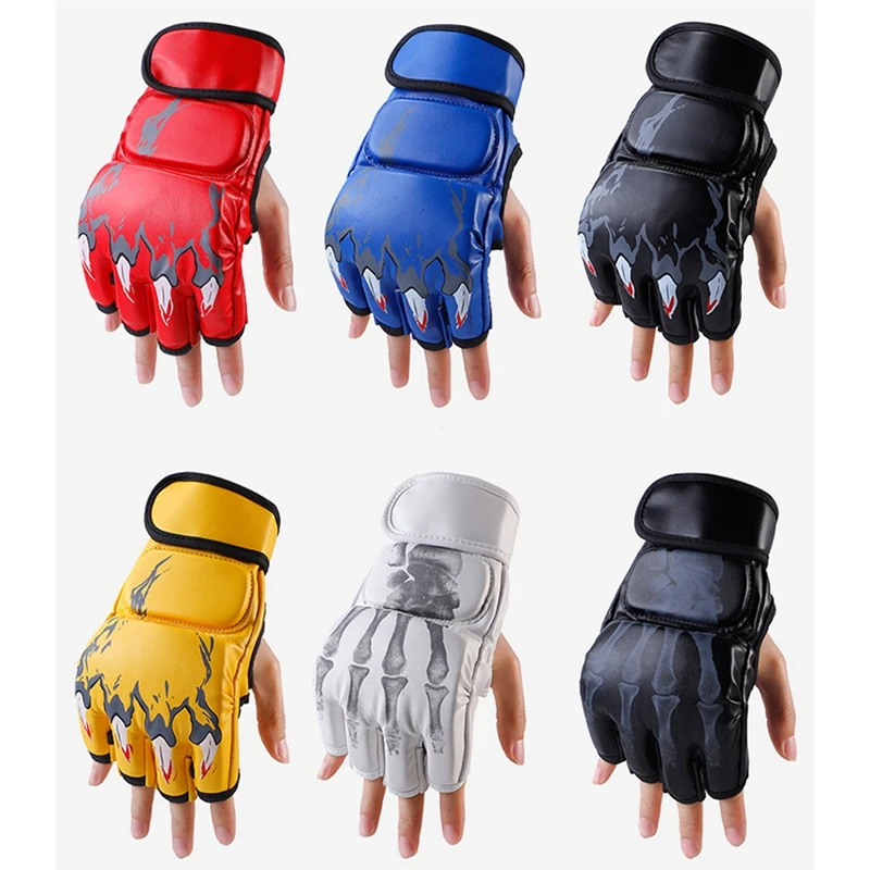 Kick MMA Boxing Gloves for Men Women PU Karate Muay Thai Guantes De Boxeo Free Fight MMA Sanda Training Adults Kids Equipment