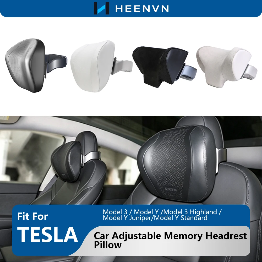Heenvn Multifunction Car Neck Pillow For Tesla Model 3/Y Model 3 Highland Model Y Juniper 2026 Adjustable Support Phone Brackle