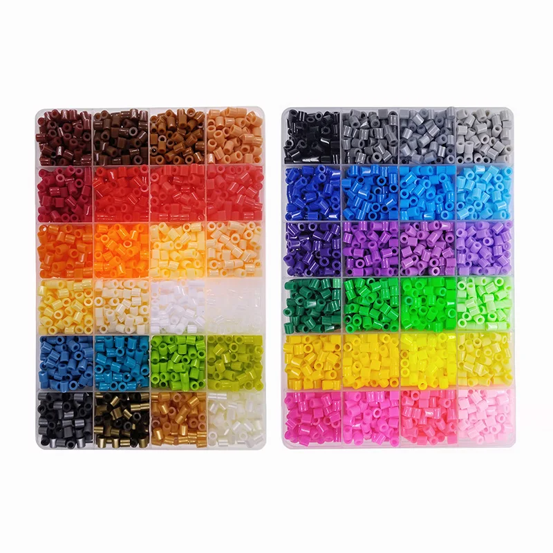 48 Colors 5mm Fuse Beads Kit Ironing Beads Pixel Art DIY Puzzle 3D Puzzles Toy Crafts Making Handmade Gift  Melting Beads Set
