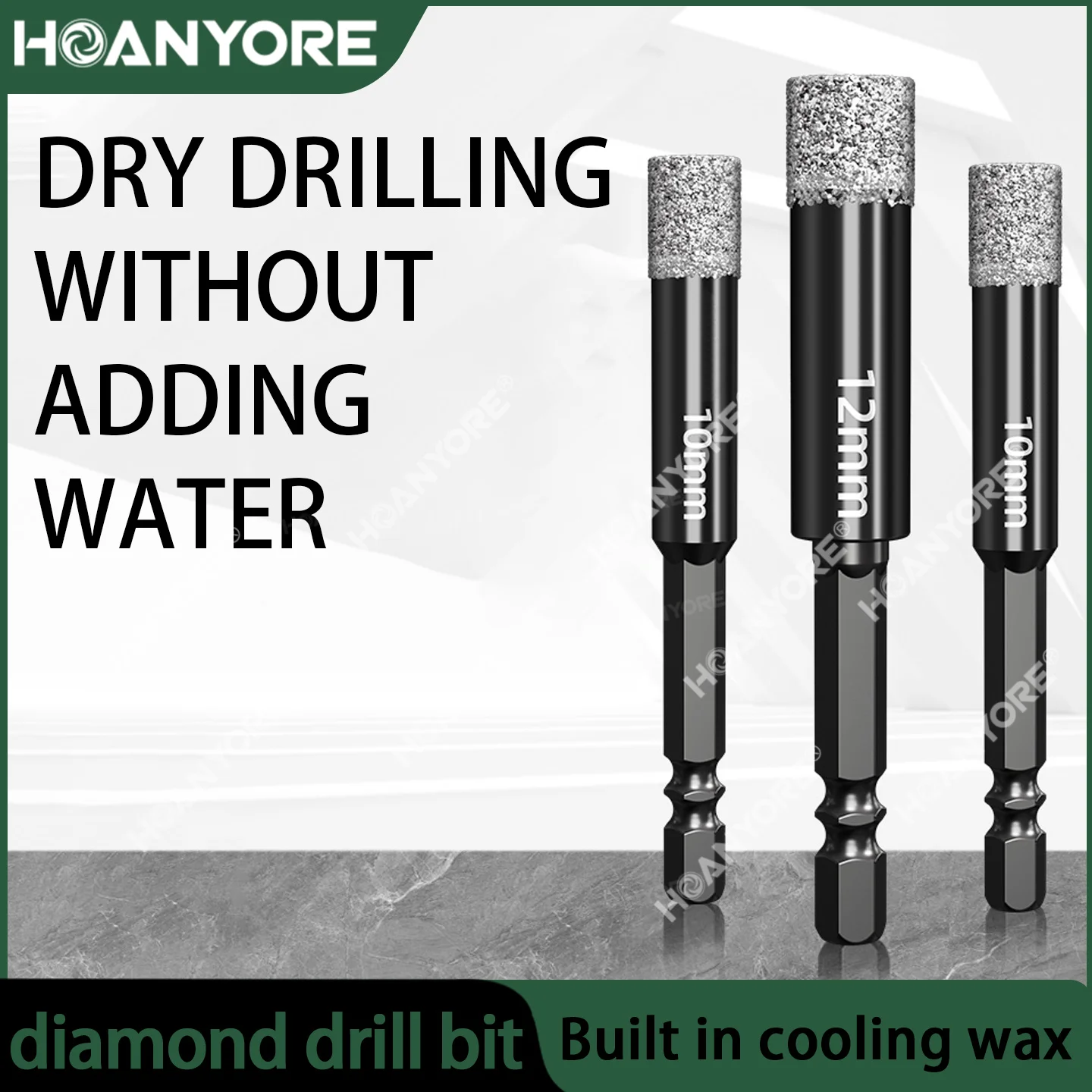 

Tile Drilling Bit for Marble, Fully Vitrified, and Porcelain Tiles (Dry Drilling, No Water Required, Ceramic-Specific)