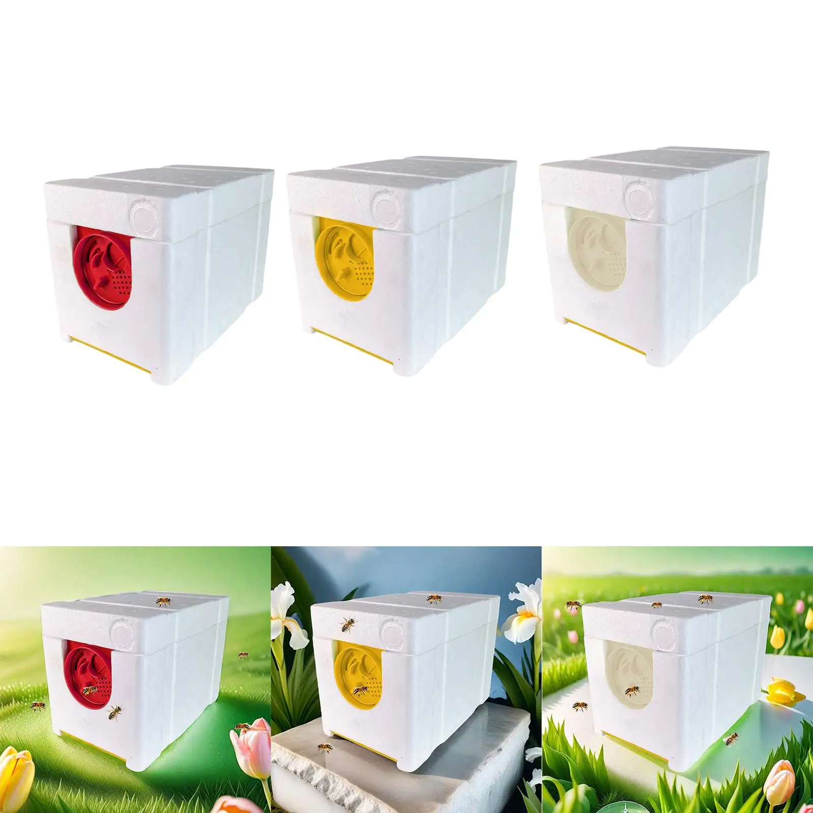 Queen Bee Breeding Box Plastic Nuc Mating Hive Beekeeping Tool Breeding Box for Bee Colony Starter Kit