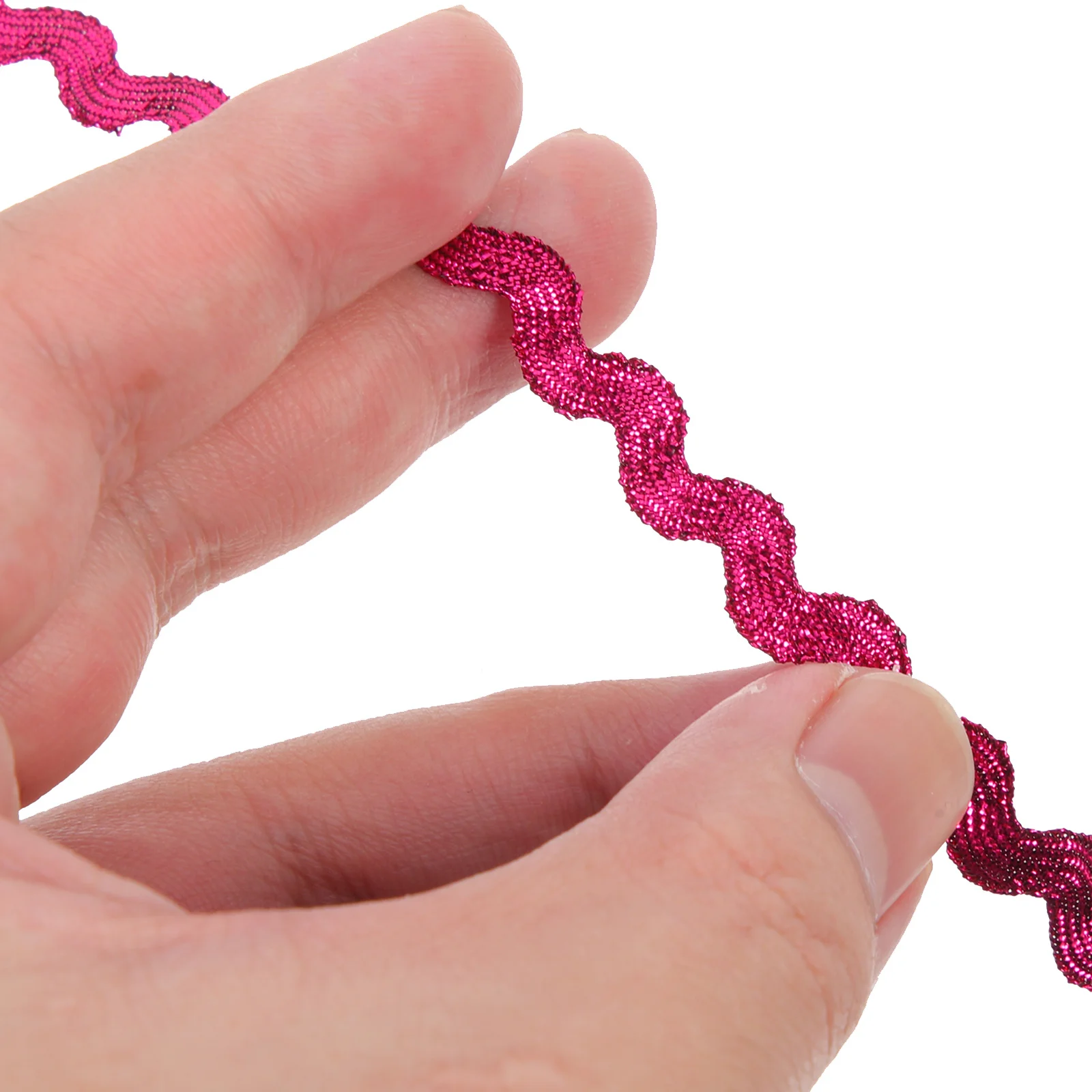 

2pcs Colorful Wave Wavy Trim Ribbon Sewing Craft Decoration Diy Clothing Accessory Gift Packaging Trimming Handicraft Fabric