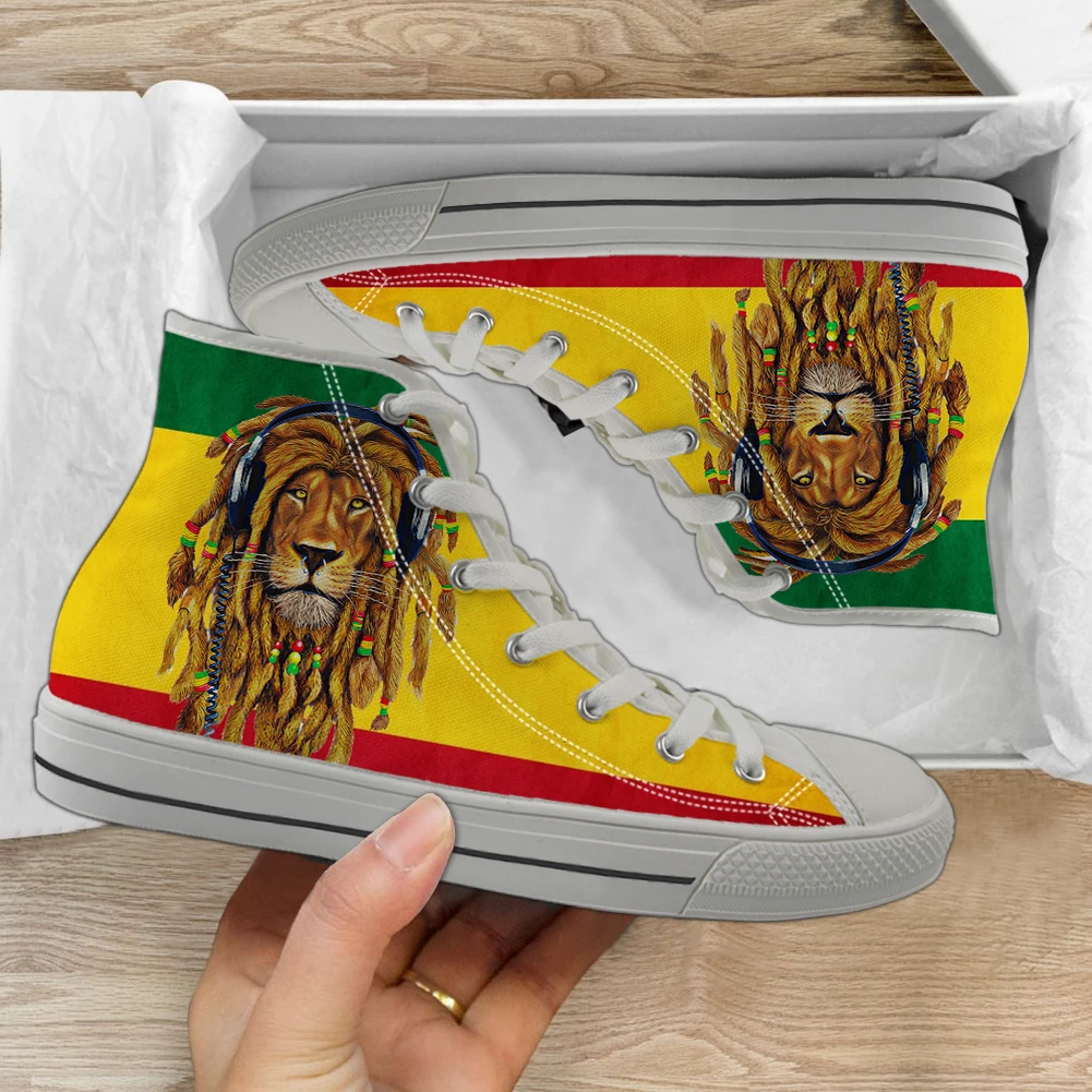 Jamaica Reggae Music High Top Light Breathable Sneakers 3D Print Bobby Men Women Sport Canvas Vulcanized Shoes Gift