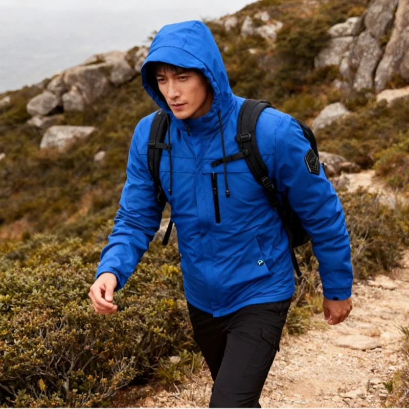 

Men's Hooded Casual Military Outdoor Utility Jacket Fashion Sharkskin Soft-Shell Tactical Waterproof Combat Bomber Jacket