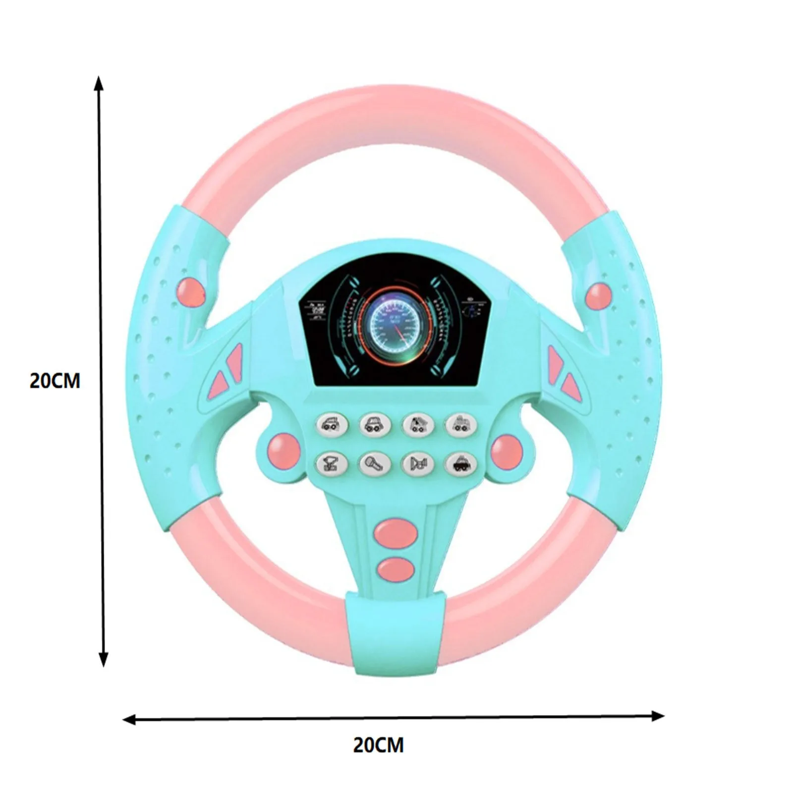 Eletric Simulation Steering Wheel Toy with Light Sound Baby Kids Musical Educational Copilot Stroller Steering Wheel Vocal Toys image 6