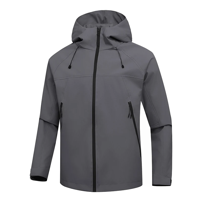 2025 Men's fashion printed hooded zipper windbreaker Autumn and Winter new waterproof quick-drying jacket sportswear