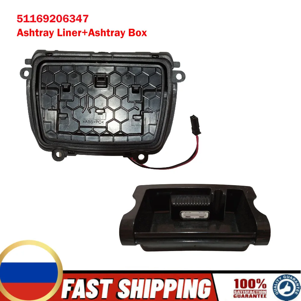 51169206347 New Black Plastic Replacement Center Console Ashtray Assembly Box Fit For Bmw 5 Series F10 F11 F18 2010-2017