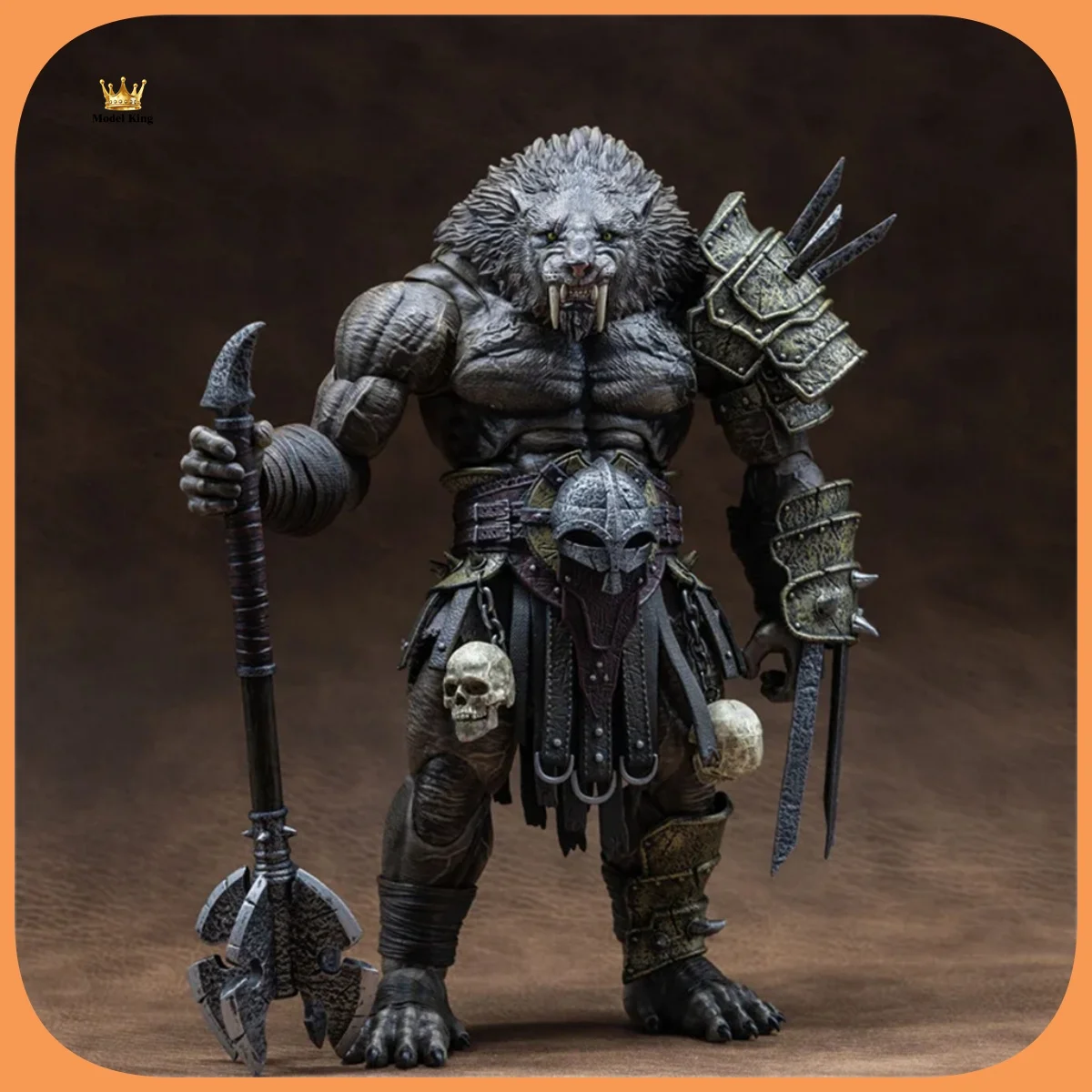 Collectible Xesray 1/12 The War of Glory Black Saber Toothed Tiger Gladiator Full Set For 9inch Action Figure Model Toys