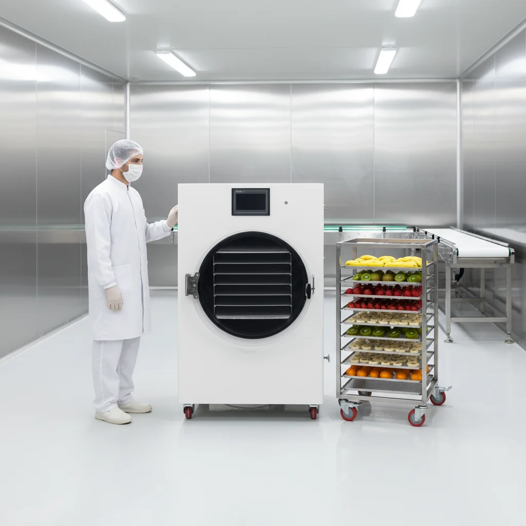 1-42kg Automatic Vacuum Freeze Dryer for Food Processing Fruit Vegetable Food Dehydrator Machine