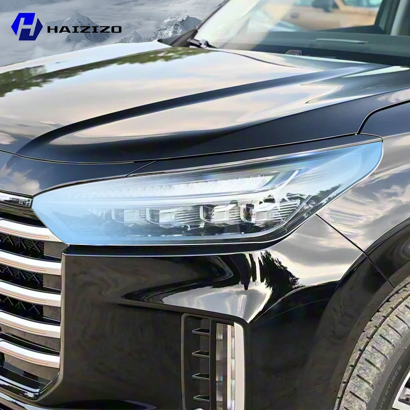 

For EXEED VX/XTRIM VX 22-2025 Smoke Black TPU Headlight Protection Film Anti-Scratch & UV Resistant Easy Install Vinyl Wrap Kit