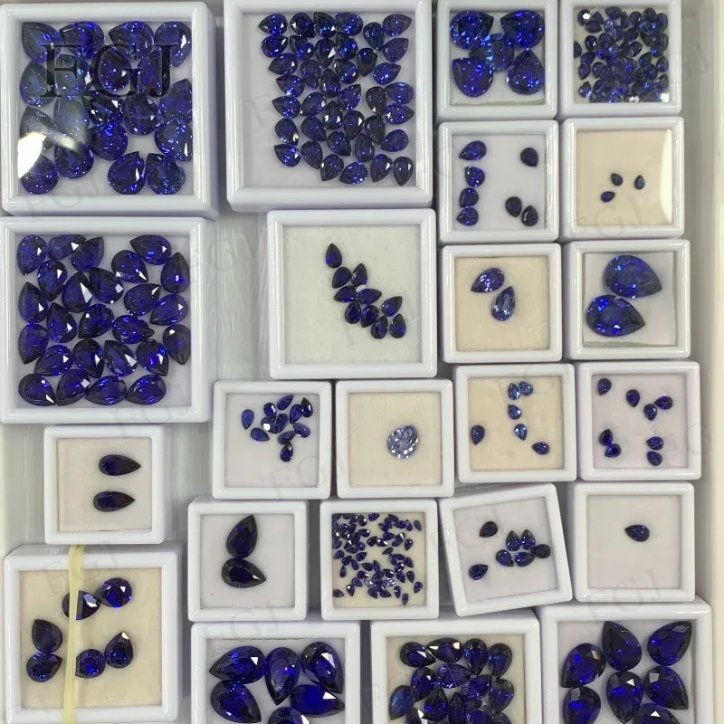 

Разнообразные сапфиры, выращенные в лаборатории, свободные бусины из драгоценных камней, высококачественные синтетические синие сапфиры для изготовления ювелирных изделий и коллекции своими руками