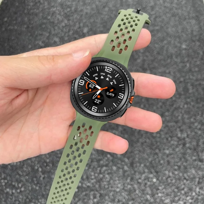 삼성 갤럭시 워치8용 실리콘 스포츠 시계줄, 갤럭시 8 클래식 46mm 워치 8 40mm 44mm용 실리콘 스트랩 스포츠 손목밴드