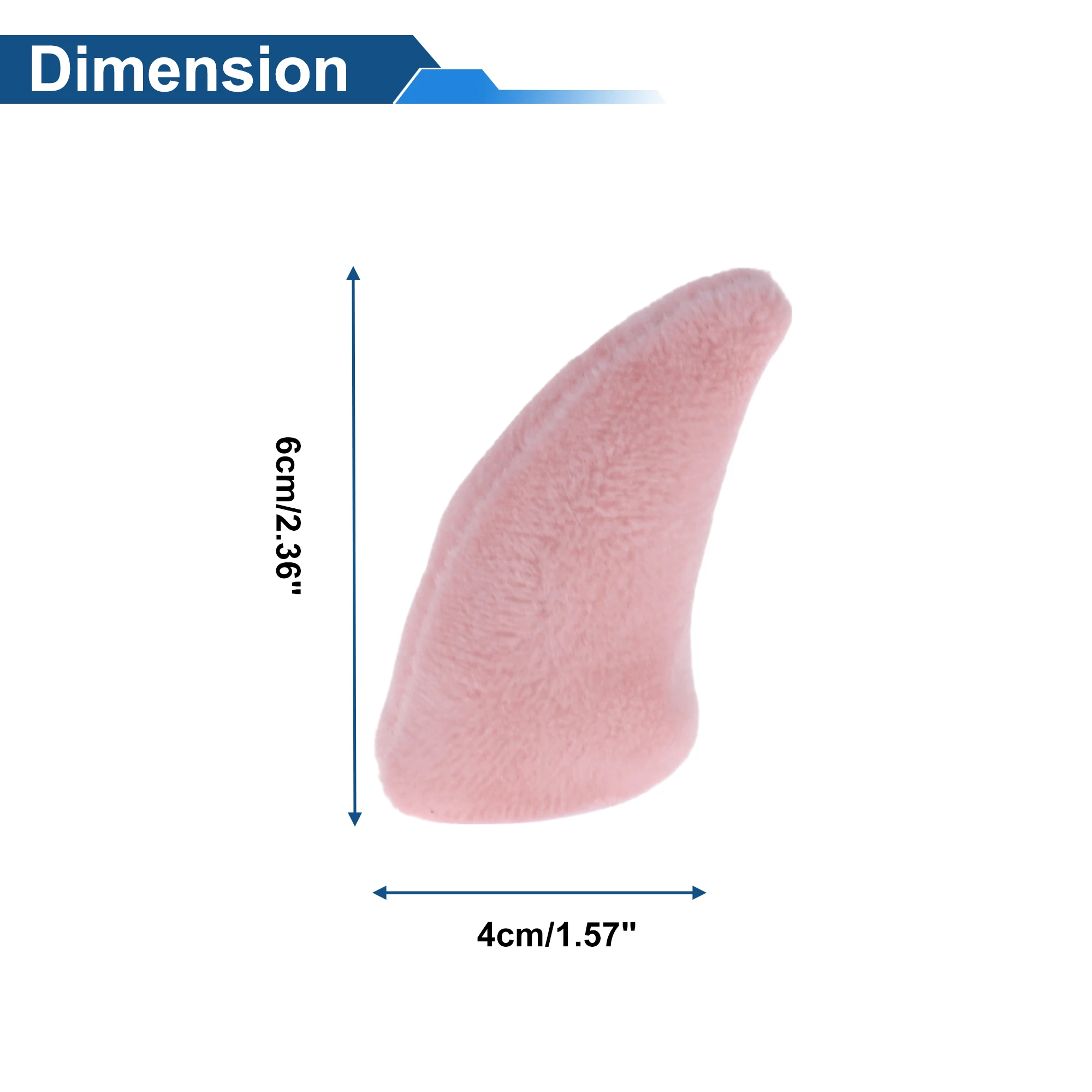 

X Autohaux Motorcycle Helmet Accessories Decoration Plush Horns for Motorcycle Bicycle Skiing Helmets Pink Plush Sticker 2Set