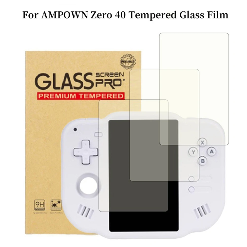 2-Pack Tempered Glass Screen Protector HD Tempered Glass Film 9H Tempered Glass Film for MagicX AMPOWN Zero 40 Player Games
