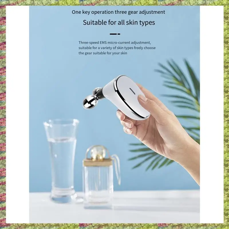 ABKB 미세 전류 진동 미용 기기 전기 페이스 리프트 롤러 마사지 피부 강화 마사지 미용 장치