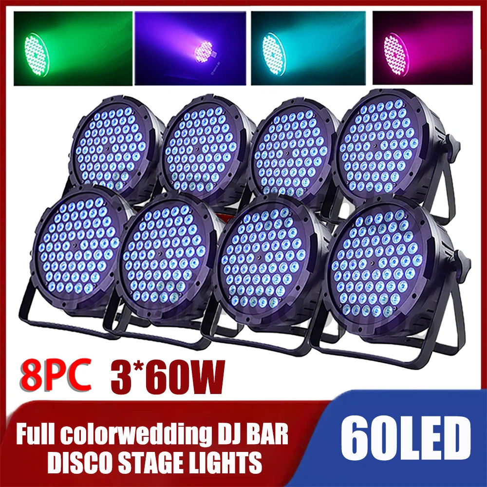New Sound Control DJ Party Lights 3w*60 Led rgb 3 in 1 Par Light Dmx 512 Wedding Disco Lamps Ballroom Club Projection Stage Lamp