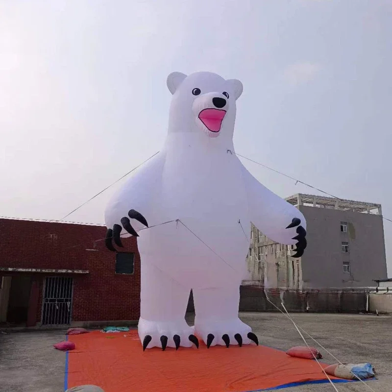 Giant Christmas Inflatable Polar Bear Led Lighting Outdoor 30ft High Inflatable Toy Decoration For Sale