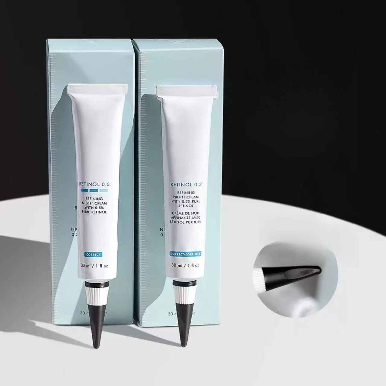 REFINING NIGHT CREAN WITH 0.5% PURE RETINL and 0.3% PURE RETINOL
