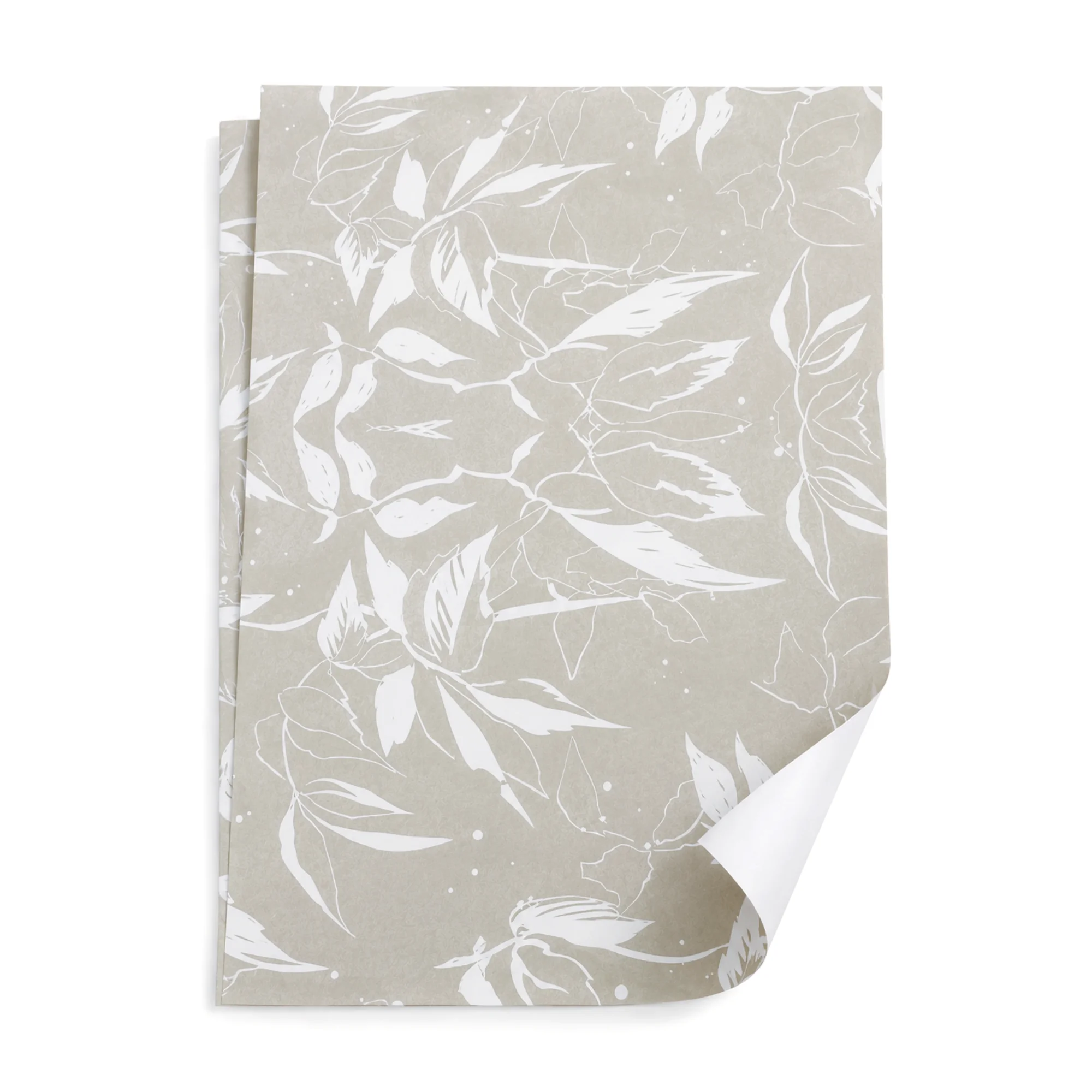 2Pcs Luxury Beige Leaf Wrapping Paper 50×70cm Elegant Gift Wrap for Christmas Birthday Anniversary DIY Packaging