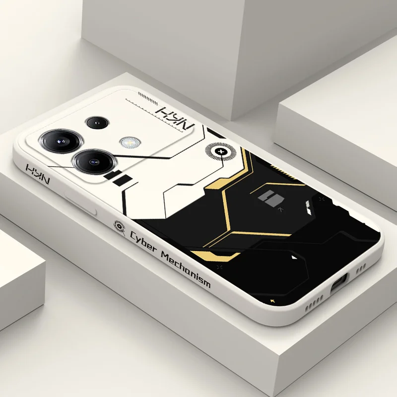 

Gold Machinery Phone Case For Xiaomi Poco F8 F7 X7 X6 F6 M6 M5 M5S F5 X5 F4 X4 M4 F3 X3 Ultra Pro GT Silicone Cover