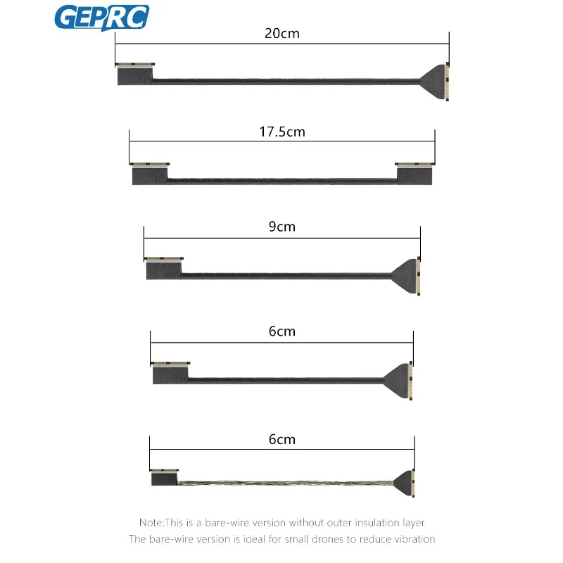 สายโคแอกเชียล GEPRC O4 Air Unit 20 ซม. - อุปกรณ์เสริมระบบดิจิตอล FPV สำหรับโดรนแข่งและโดรนฟรีสไตล์ อะไหล่ DIY