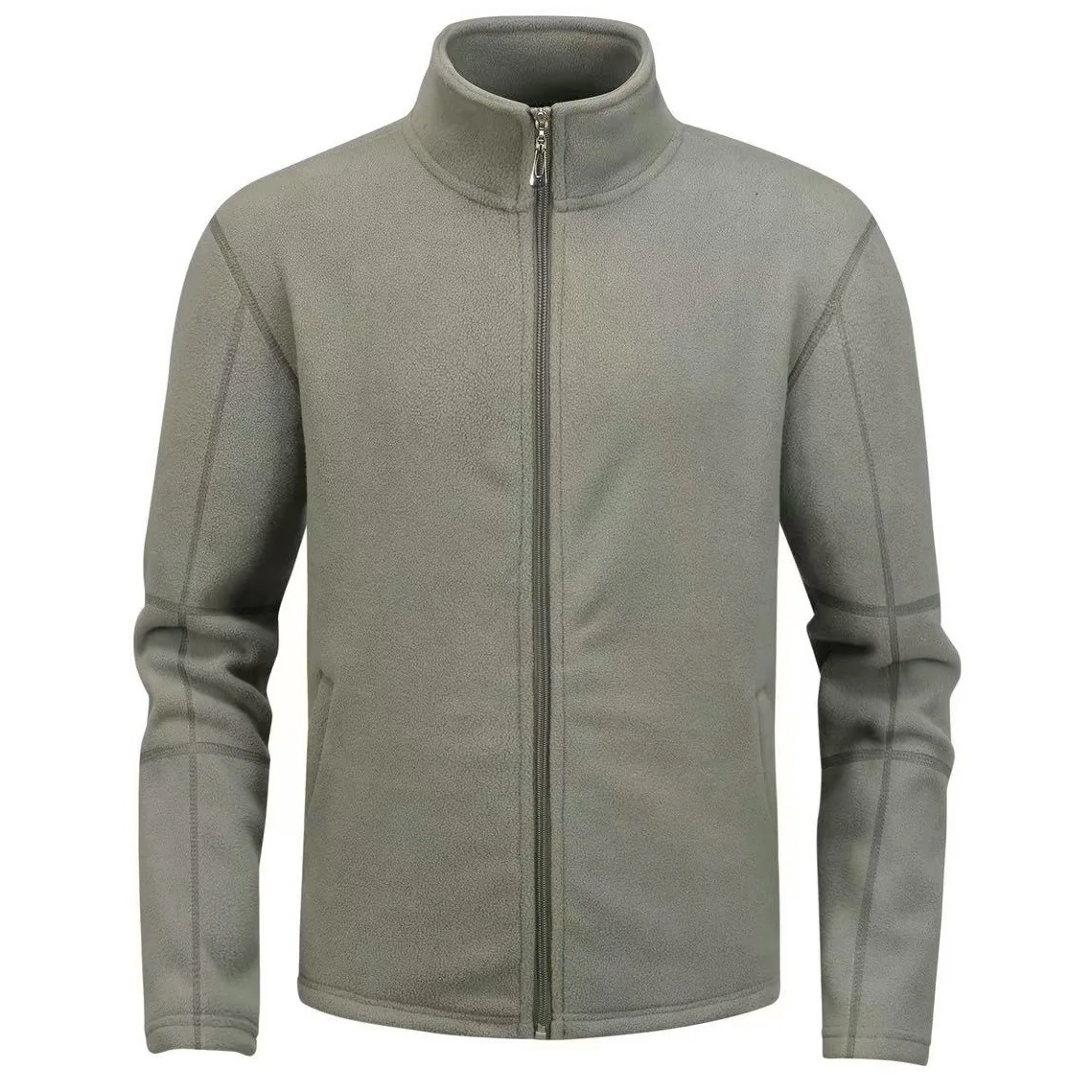 

Новая мужская флисовая куртка 2025 года, толстовка с воротником-стойкой, кардиган с длинными рукавами, мужское двустороннее толстое флисовое пальто